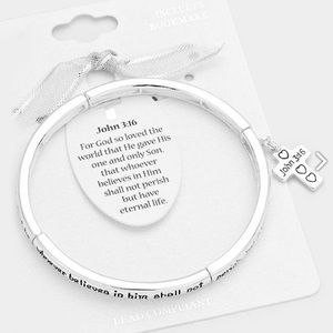 John 3:16 charm stretch bracelet